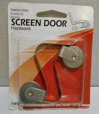 Lot of 4 Sliding Screen Door Rollers, 1” Steel Wheel Tension Spring 11516-B