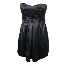 Ruby Rox Sz 7 Sleeveless Formal Prom Dress ~ Black ~ Above Knee ~ Ties in back