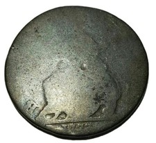 Illegible 177? George III Britannia Half Penny 1/2d coin - Available on eBay