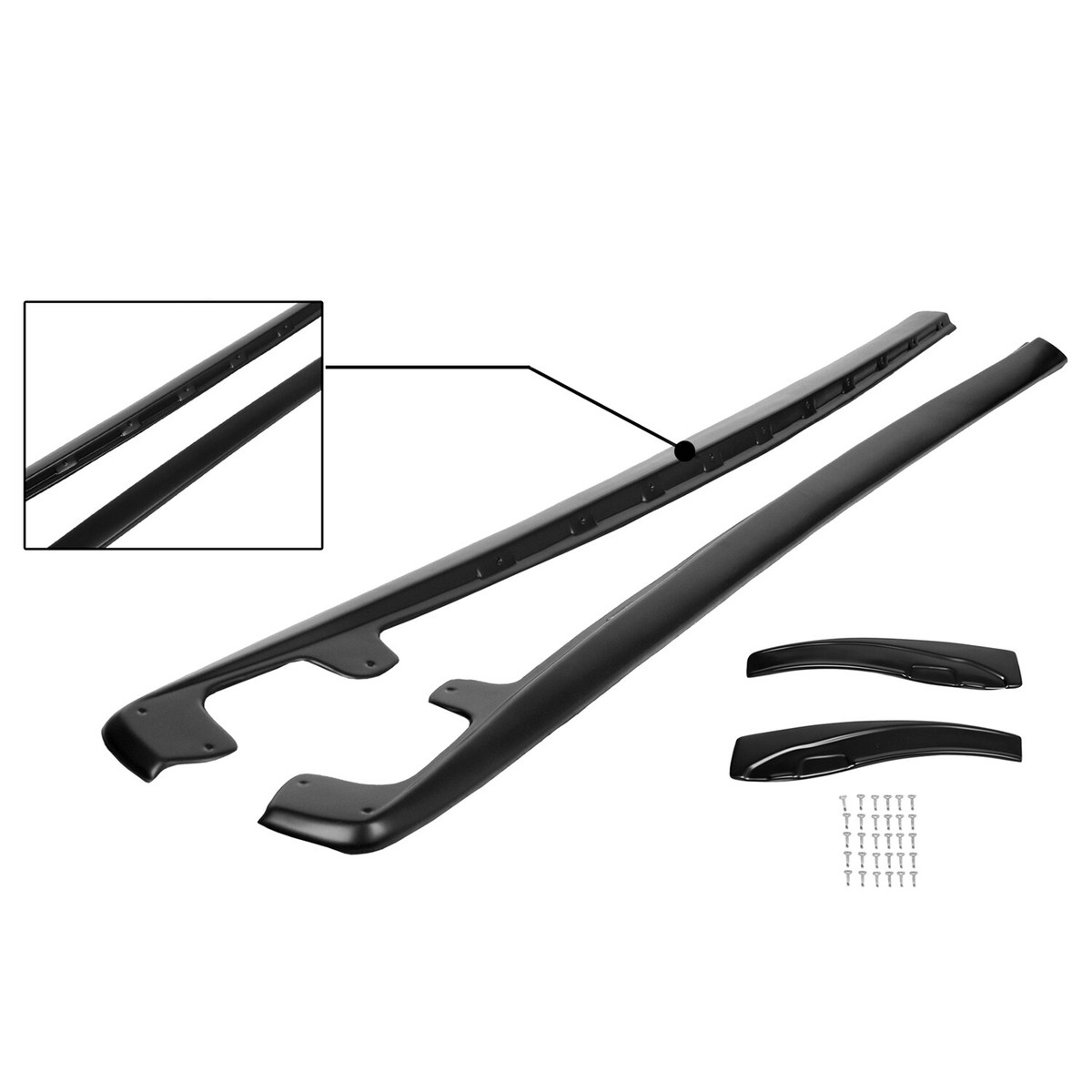 ZR1 Style ABS Side Skirts Rocker Panels Mud Flaps For Corvette C6