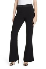 NWT Diane von Furstenberg DVF 70s-chic Cut Flare Pants, BLACK, size 6, 448