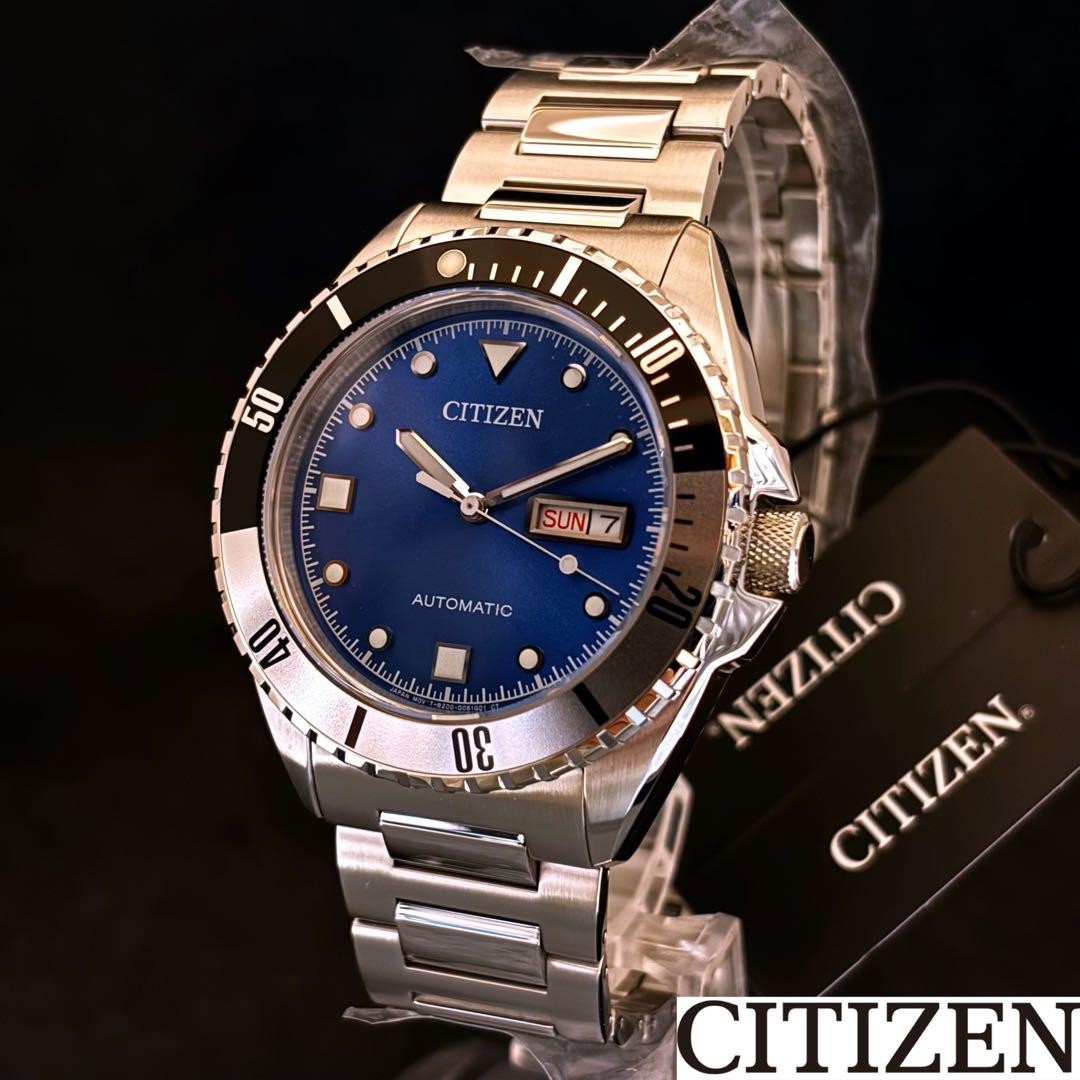 CITIZEN Automatic Men's Watch Blue Dial Silver 42mm 100M Box Refurbished image 2