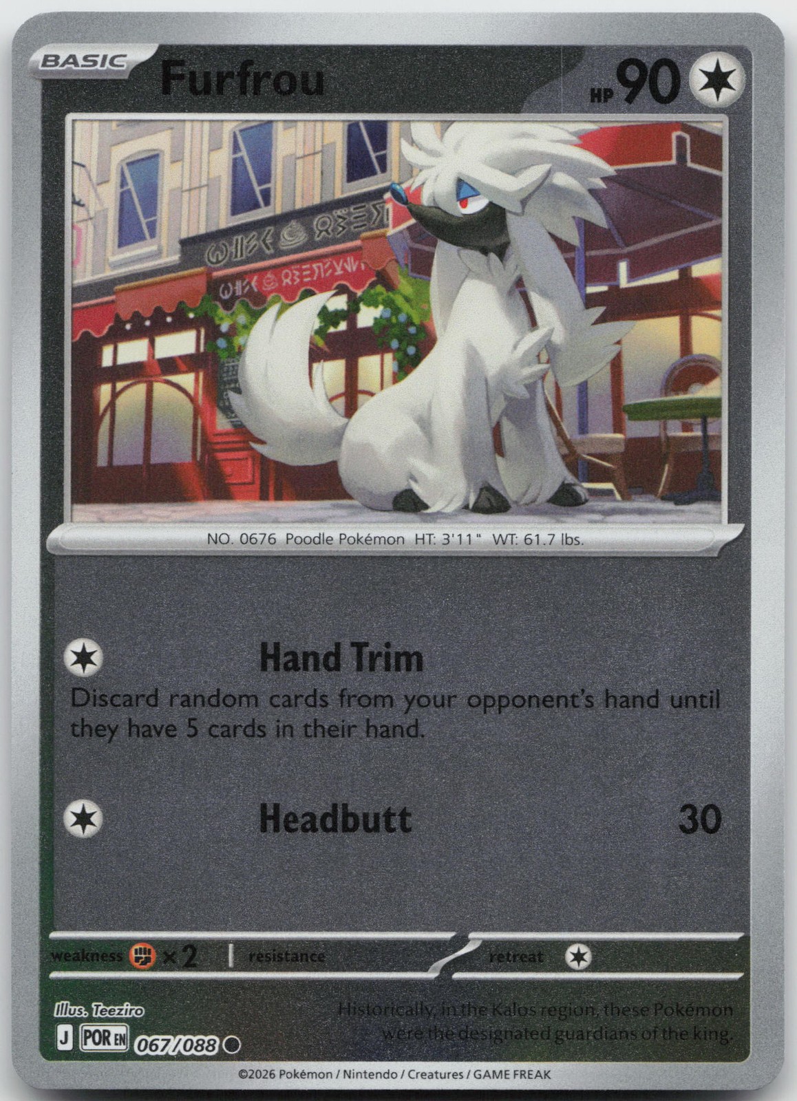 Furfrou Common ME03: Perfect Order 067/088 NM