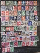 76 Different Stamped Stamps From France