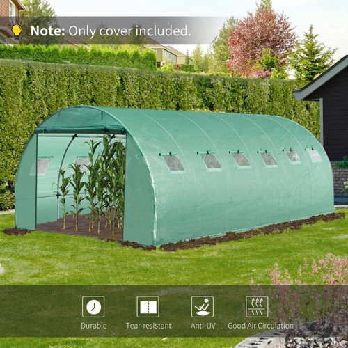 Outsunny 6 x 3 x 2m Greenhouse Replacement Cover ONLY for Tunnel Greenhouse - Picture 7 of 11