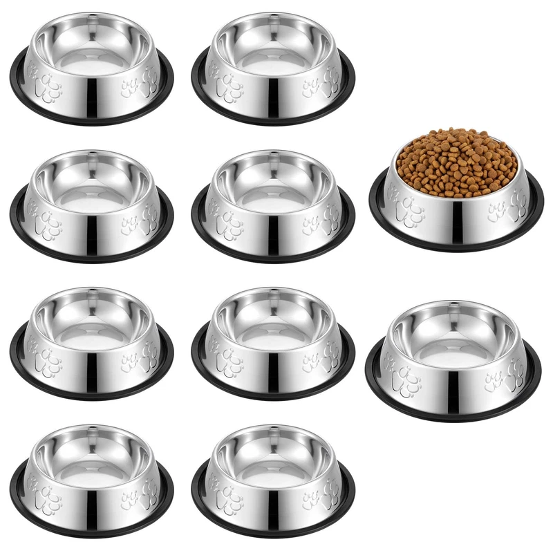Stainless Steel Non-Slip Dog Bowls Set