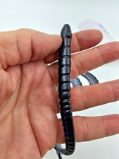 Rare Vtg Discontinued Ditto Gator Tail Blue Black Worm 9 Count Bass Fishing