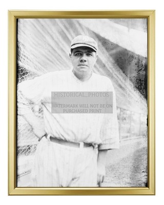 BABE RUTH BASEBALL NEW YORK CITY 1920 8X10 GOLD FRAMED PHOTO