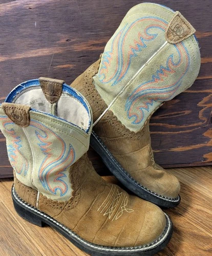 Ariat FatBaby Womens Boots Size 6.5B Western Brown Leather Cowboy