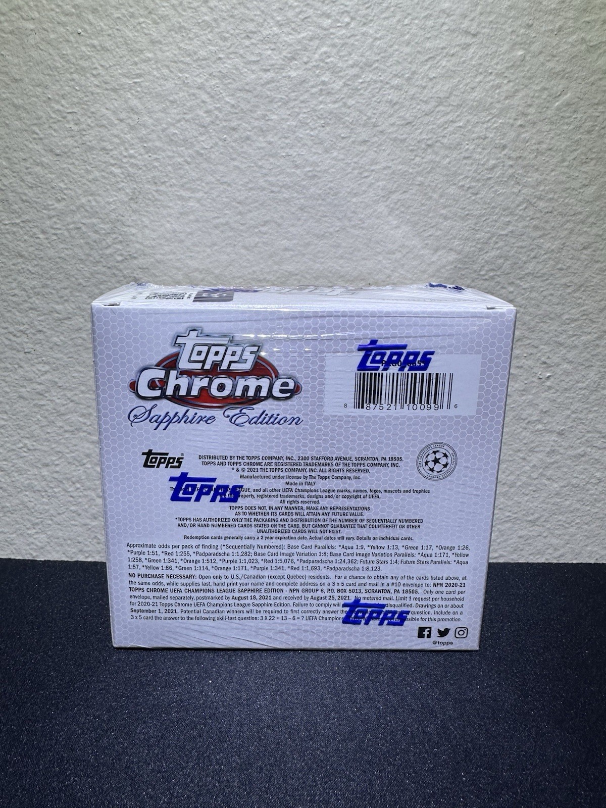 2020-21 Topps UEFA Champions League Chrome Sapphire Soccer Hobby Factory Sealed view 2