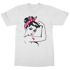 Pink Warrior Woman Graphic - Breast Cancer Awareness Unisex T-Shirt