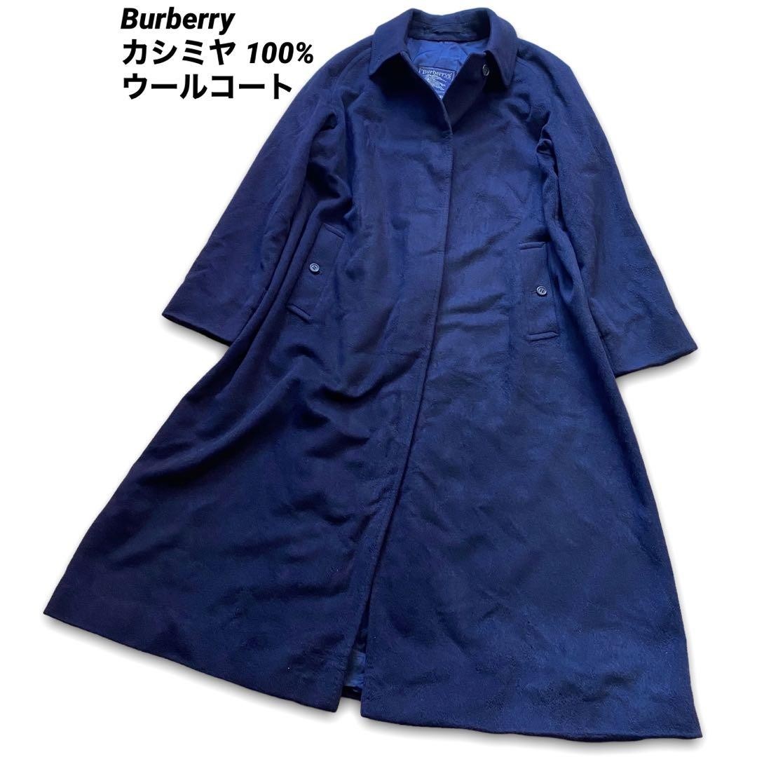 Burberry Cashmere 100 Wool Long Coat Navy M L