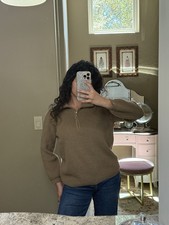 Brown Quarter Zip Sweater