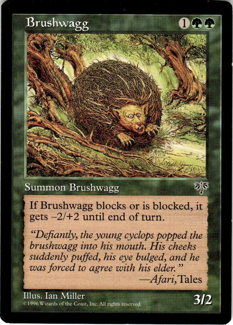 1996 Mirage Magic The Gathering Brushwagg LP