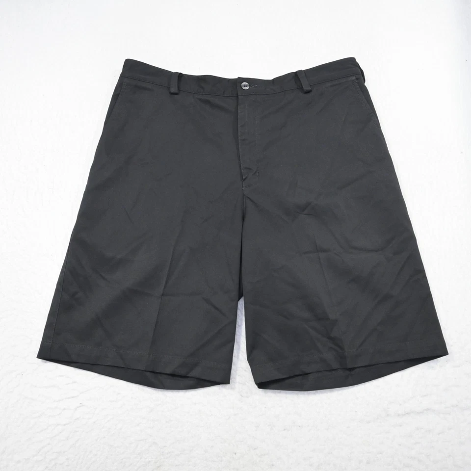 Shorts de golfe Nike preto Dri Fit desempenho frente plana masculino tamanho 36 x 10" - Imagem 2 de 4