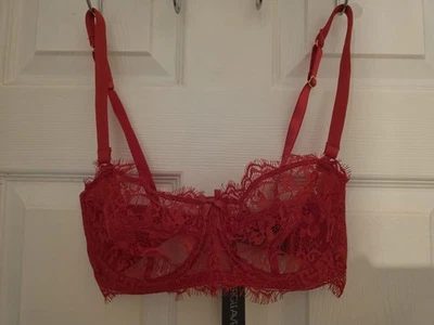 Figleaves Juliette Red Lace Balconette Bra – Size 30E – NEW with Tags