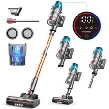 Cordless Vacuum Cleaner 550W/45Kpa, Stick Vacuum Cleaners 60 Mins Max Runtime...