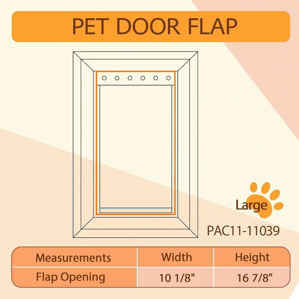 Solapa de repuesto para puerta de perro/mascota AMZOO compatible con 16 7/8” x 10 1/8 PAC11-11039 Foto 4 de 4
