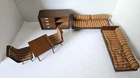 Vintage Mattel 1958 Mid Century Wooden Furniture Sofas Table Chairs Sideboard