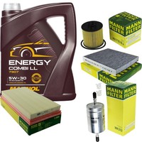Mann Inspektionspaket Filterset 5L Mannol Energy 5W-30 FüR VW Polo 1.4 FSI