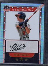 2024 Panini  USA Baseball #NTS-BH Brady Harris 15U National Team Sig Holo