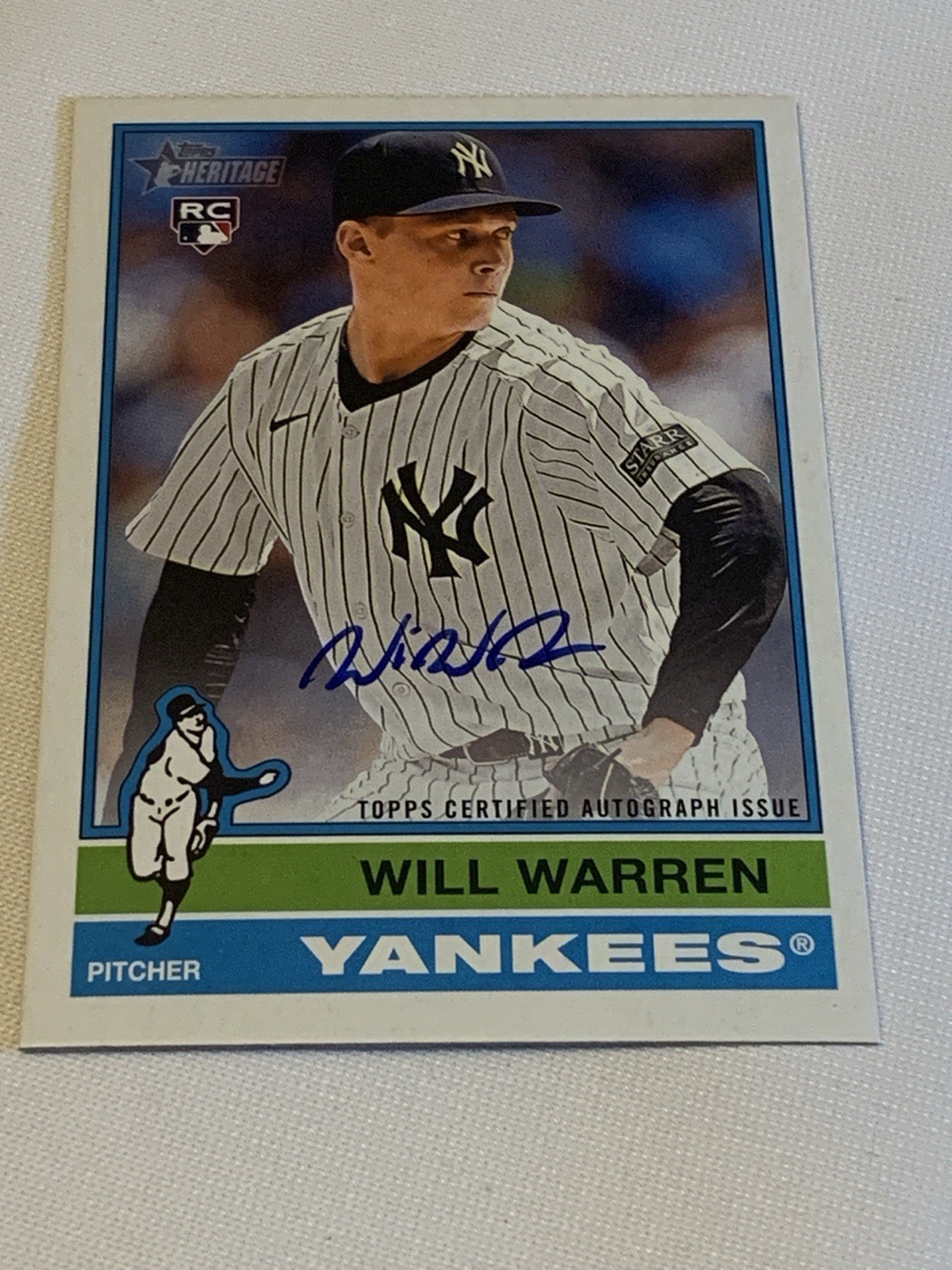 2025 Topps Heritage - WILL WARREN - RC Real One On-Card AUTO SP - Yankees ROA-WW