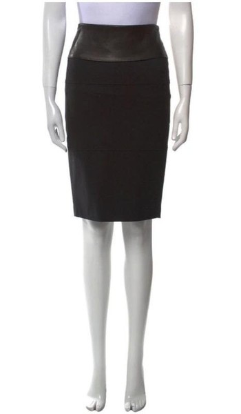 Women Brunello Cucinelli Skirt Black Leather 40 /