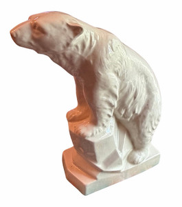 Vintage 8in Japan Porcelain Polar Bear Figurine Hairline Crack