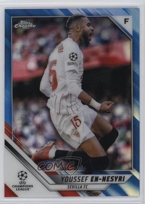 2021 Chrome UEFA Champions League Blue Refractor 69/150 Youssef En-Nesyri 0i7k