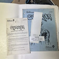 original Factory Gorgar Schematics Wbook Williams  Pinball arcade game manual