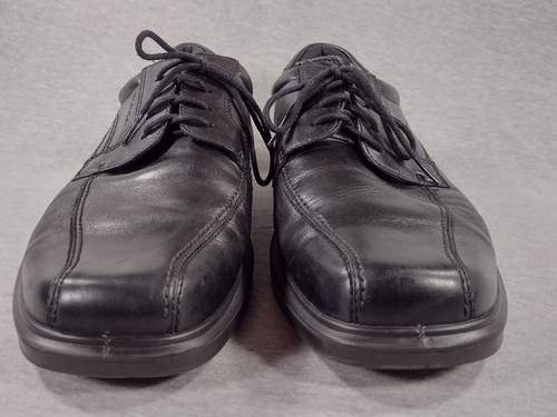Ecco Square Toe Derby elegante Schuhe Herren EU-47 (US 13) schwarz Leder Anti Pilz - Bild 7 von 14