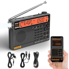 RF757 APP Control Shortwave Radio with AM/FM/SW/VHF/UHF/CB//NOAA, Portable Ra...
