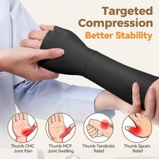 2 Pcs Wrist Brace Support Compression Sleeve for Arthritis, Tendonitis  Sprain