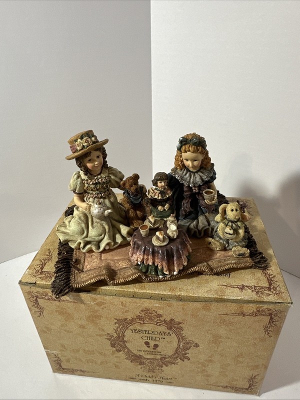 Yesterdays' Child Dollstone #3507 Sarah Heather Elliot Dolly Amelia Tea For Four