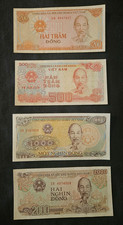 Viet Nam 50 - 2000 Dong Lot / 6 World Paper Money Banknotes  Foreign Currency