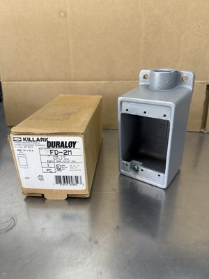 Hubbell Killark FD-2M Size 3/4 Duraloy Single Gang Ductile Iron Box New Made USA