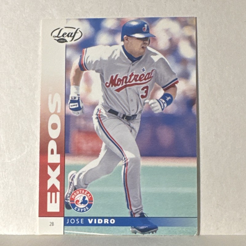 Leaf 2002 Jose Vidro #85 Montreal Expos Base Set Baseball Trading Card