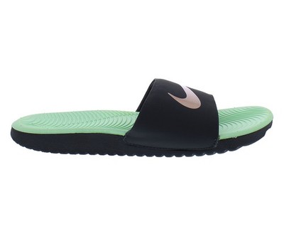 Nike Kawa Slide PS Girls Shoes Size 11, Color: Off Noir/Metallic Red Bronze