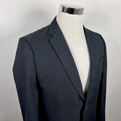 Egara 40R Extreme Slim Fit Sport Coat Charcoal Black Two Button Double Vented