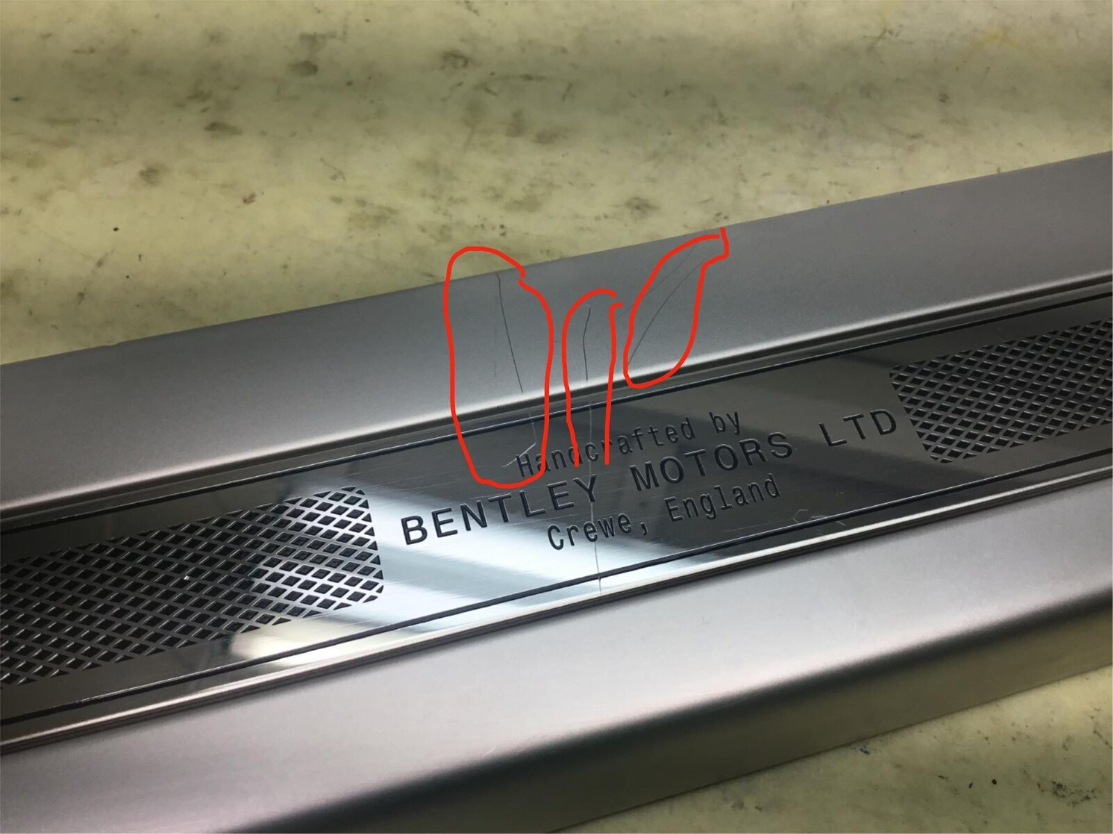 Bentley Flying Spur W12 Rear Left Driver Door Sill Scuff Plate Trim Set 13-18 :Y