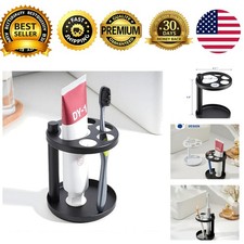 Metal Toothbrush Holder Stand Bathroom Stainless Steel Ventilated Organizer