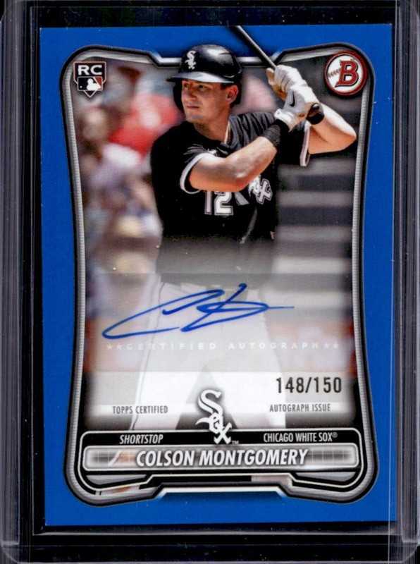 2026 Bowman Colson Montgomery Rookies & Veterans Retail Auto Blue Border #/150