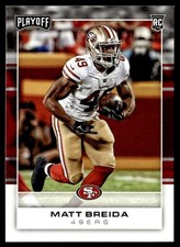 2017 Panini Playoff Matt Breida Rookie San Francisco 49ers #297