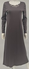HANRO Long Nightgown 100 Cotton With Embroidered Neckline Small /S Retail 265