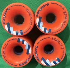 Orangatang Stimulus 70mm 80a 4 pack Longboard Wheels Orange