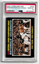 2020 Topps Heritage WASHINGTON NATIONALS CELEBRATE #206 card Gem Mint PSA 10