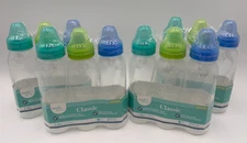 Lot of 12 Evenflo Feeding Standard Slow Flow Multicolor 8oz Bottles