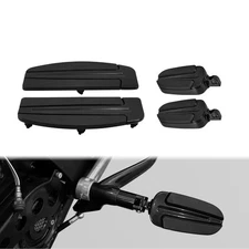 Black Driver Floorboard Inserts Foot Pegs For Harley 86-2025 Road Electra Glide