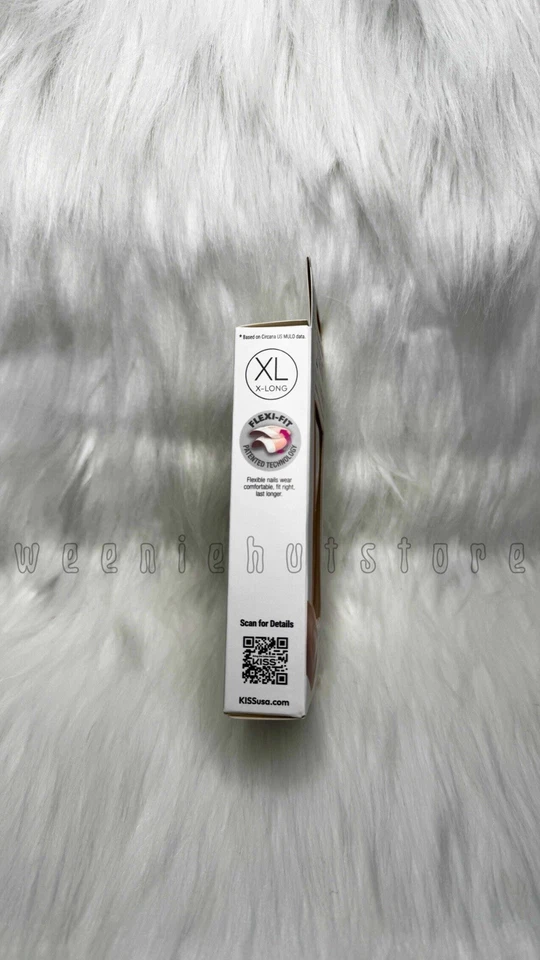 KISS Acrílico Francés Prensado Uñas XL NUEVO CON Pegamento SF02 Foto 2 de 3