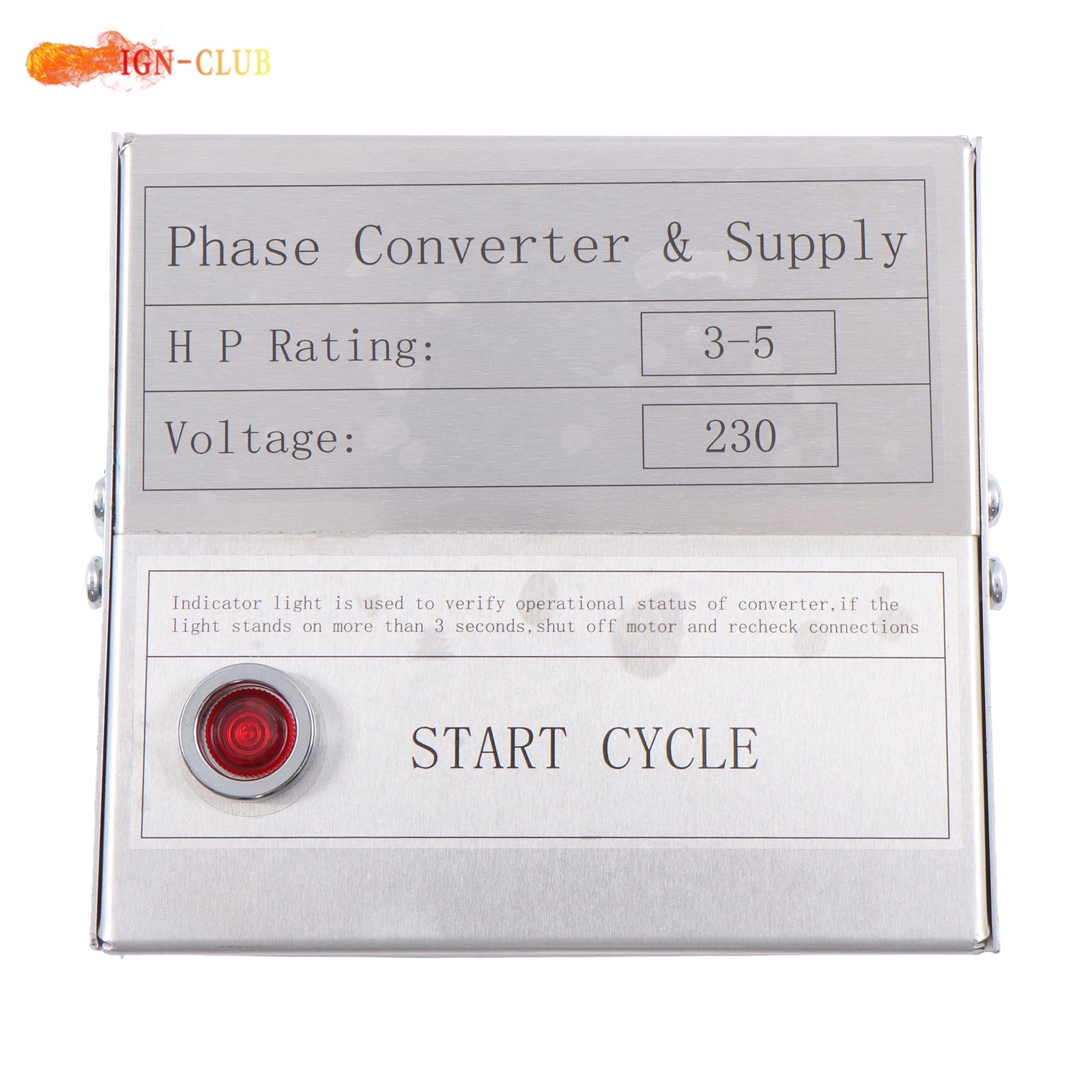 230V Static Phase Converter SCM05 HD 3-5 HP Digital Static Phase Converter